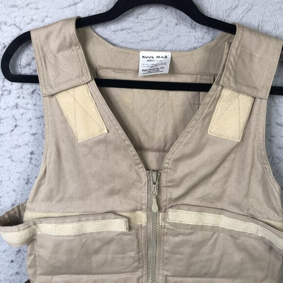 Polar Products Kool Max Cooling Vest Adjustable M/L Khaki Tan KMVZ Adult - Picture 8 of 14